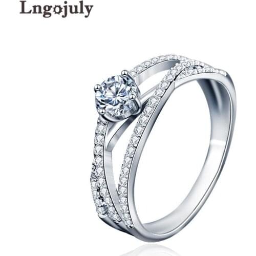 925 Sterling Silver Women Ring 5MM Moissanite Ring For Women Luxury Party Wedding Ring Silver 925 Wedding Fine Jewelry Gifts