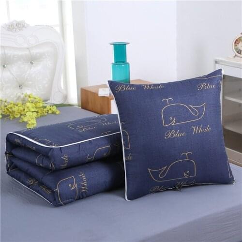 Yellow car cushion pillow is folded pillow quilt dual-use lunch break by the car supplies air conditioning by the sofa back