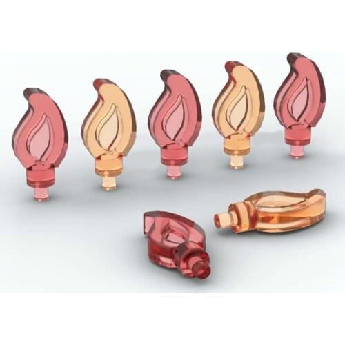 BuildMOC Compatible Assembles Particles 37775 Small Flame Building Blocks Parts DIY LOGO Educational Creatives gift Toys