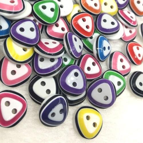 100pcs Mix Kids Plastic Buttons 13mm Sewing Craft 2 Holes PH136