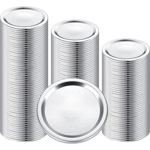150 - Count, Wide Mouth Canning Lids for Ball, Kerr Jars - Split-Type Metal Mason Jar Lids for Canning Lids