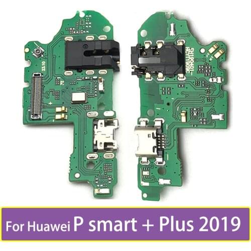 USB Charging Port Board Flex Cable Connector Parts For Huawei P smart + Plus 2019 Microphone Module