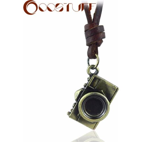2021 Jewelry for Women Statement necklaces & pendants Kolye Leather Necklace collier collares choker colar camera necklace women