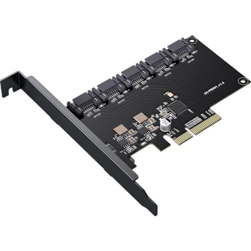 5 Ports SATA 6Gbps to PCI Express Controller Card PCI-E to SATA III Adapter/Converter Pcie Riser Expansion Adapter Board