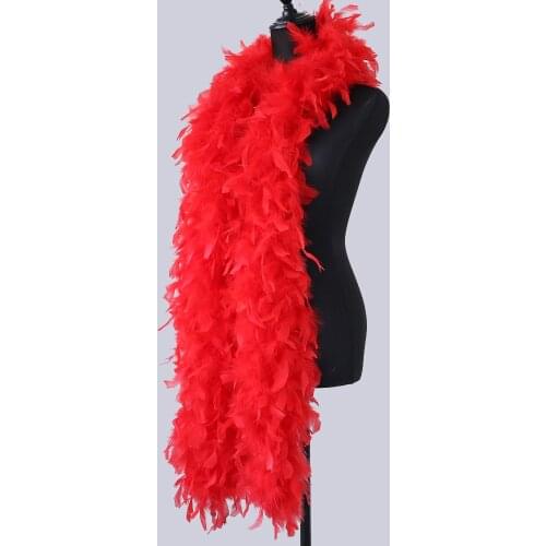 90g Turkey Feathers Boa turkey Feather shawl for wedding dress making decoration plumes for Crafts 2meter