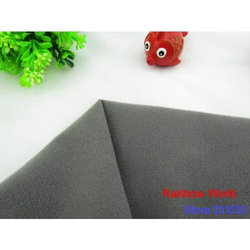 9297# Gray Adhesive Fastener Magic Sticker fabric for DIY sewing Stuffed toys sofa brushed Loop Fleece velboa velvet(1 meter)