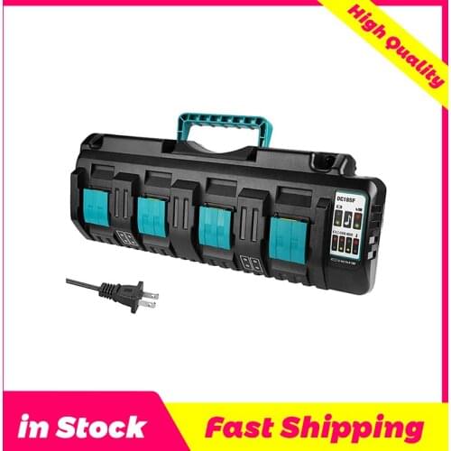 Promotion 4-Port 18V Rapid Charger DC18SF for Makita 14.4V-18V Lithium Battery BL1830 BL1840 BL1850 BL1860 BL1820B BL1815
