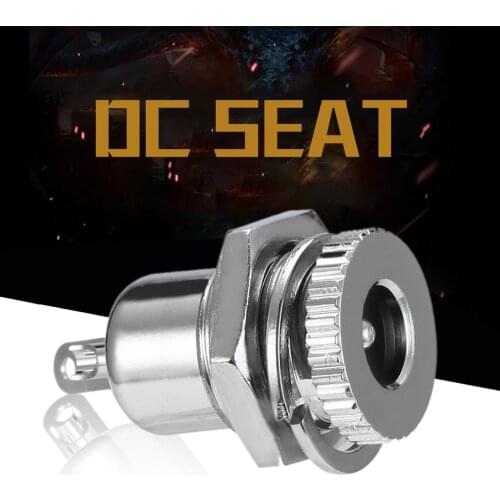 Promotion Useful DC Power Jack Socket Female Panel Mount Connector For 2.1/5.5mm DC Power Plug Silver