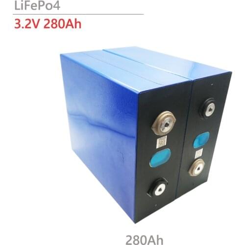 EVE 4pcs LiFePo4 3.2V 280Ah Grade A Lithium Iron Phosphate Battery Pack Cell For Solar System Storage Saving with Busbar