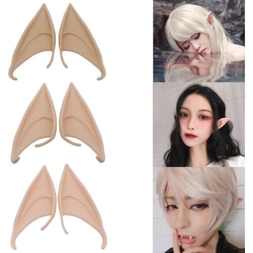 Fairy Cosplay Latex Ears Party Decoration Halloween Decoration Photo Props Elf Angel Ears Costume Props Toys for Children Adults