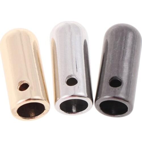 Alloy Round Head Shape Cord Stopper Rope Ends With Screw Lid Lock Toggle Cord End For Clothes Bag Sportswear Shoelace Rope Parts