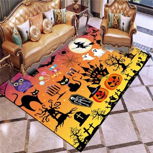 Holloween Party Anti Slip Welcome Entrance Doormats Floor Mats for Kids Adults Living Room Bedroom Carpet