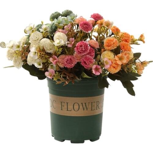 Simulation Artificial Carnations Flowers Plant Bouquet Table Home Office Decor