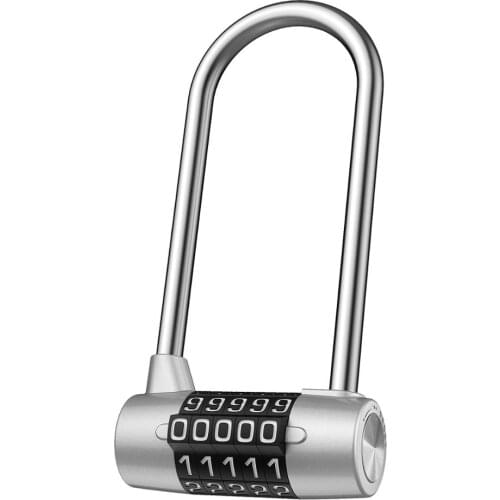 ORIA 5 Digit Combination Lock Waterproof Security Padlock Outdoor Safety Gym Door Lock Lengthened Shackle Lock
