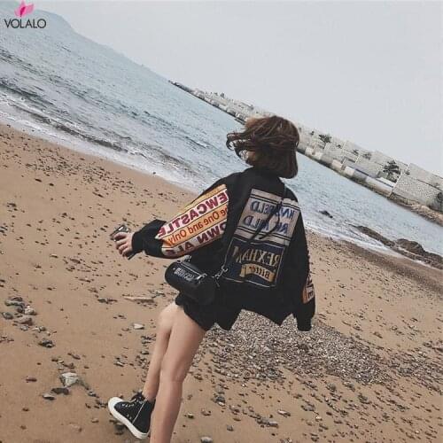 Harajuku Oversized Pocket Button Long-sleeved Womens Jacket Traf Womens Jacket Printed Bomber Jacket Tops Women Spring Clothes