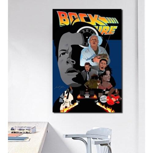 Minimalist Movie Back Future Anime Wallpaper HD Wall Art Canvas Posters Prints Painting Oil Wall Pictures Living Room Home Decor