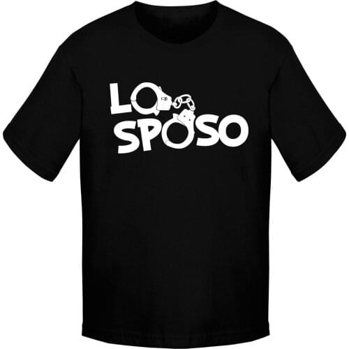 T-SHIRT LO SPOSO MATRIMONIO ADDIO CELIBATO MAGLIA MAGLIETTA UOMO JERSEY NERA Cool Casual pride t shirt men Unisex New