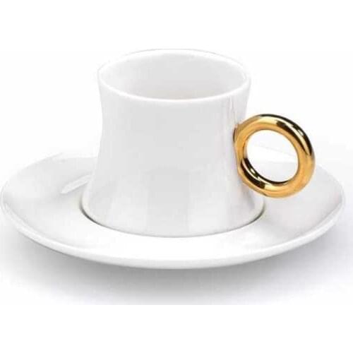 Korkmaz Freedom 6 White/Gold Coffee Cup Set A8647