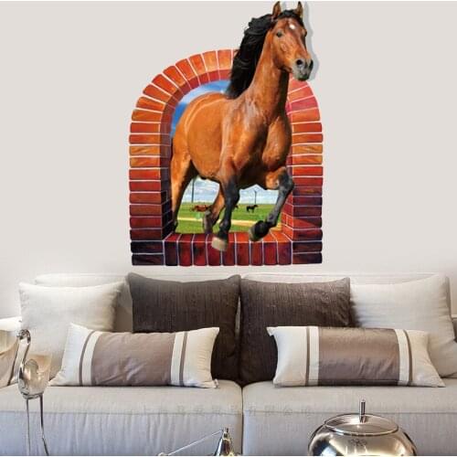 Sweaty Blood Horse wall stickers Pentium horse Art Wall Poster For Living room Sofa Background wall Home Decoration stickers