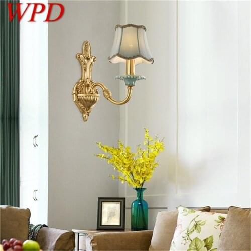WPD Copper Wall Lamp Sconce Modern Luxury Design Ceramic Light Indoor For Home Bedroom Corridor
