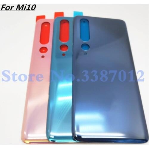 Original 3D Glass For Xiaomi Mi 10 Mi10 5G Version Battery Back Cover Rear Repair Parts