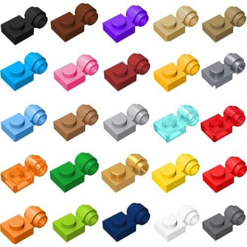 Guduola Spcial Brick 4081 Plate 1 x 1 with Clip (Thick Ring) MOC Building Blcok Techinic Parts DIY Toys 80pcs/LOT