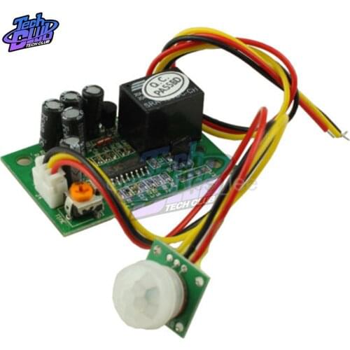 DC 12V Relays with PIR Motion Sensor Module IR Infrared Human Body Induction Sensor Pyroelectric Controller Switch Timer Delay