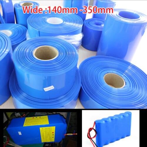 140mm - 350mm 18650 Lithium Battery Heat Shrink Tube Tubing PVC Shrinkable Film Pipe Sleeves Li-ion Wrap Cover Skin Accessories