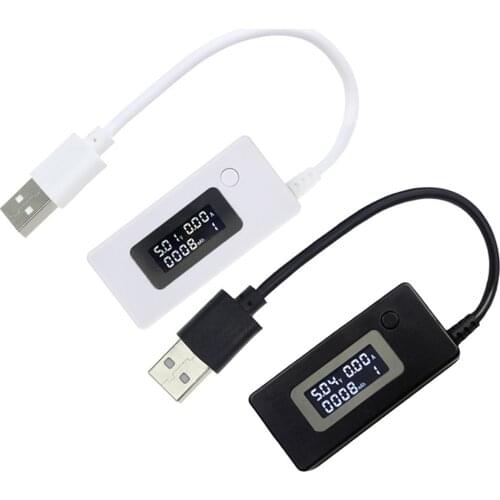 USB current and voltage tester charging capacity tester test table usb white tail current test voltmeter