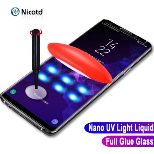 UV Tempered Glass For Samsung s10e s10 S9 S8 S7 Edge 5D Full Liquid Glue Screen Protector For Samsung Galaxy Note 9 8 S8 S9 Plus
