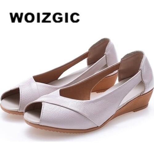 DONGNANFENG Women Mother Female Shoes Sandals Flats Cow Genuine Leather PU Casual Summer Cool Beach Slip On Size 35-41 TB-2076