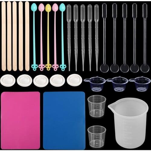 1Set Epoxy Resin Making Tools UV Epoxy Resin Casting Making Jewelry Findings Set Measure Cup Dropper Stirring Stick Tools