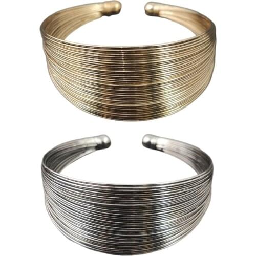 2021 New 1pc Metal Iron Wire Smooth Surface Bracelet Female Bracelet Jewellery Creative Valentines Day Gifts
