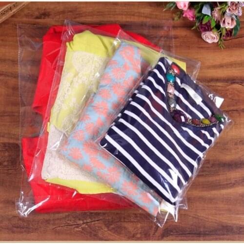 100pcs 31-50cm Width Large Clear OPP Adhesive Bag Transparent Poly Resealable Packaging Bag Self Plastic Gift Pouch