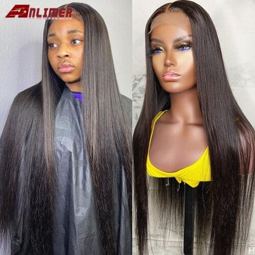 13x4 Lace Frontal Human Hair Wigs For Women Silky Straight Indian Remy 5x5'' Silk Base Closure Human Hair Wigs