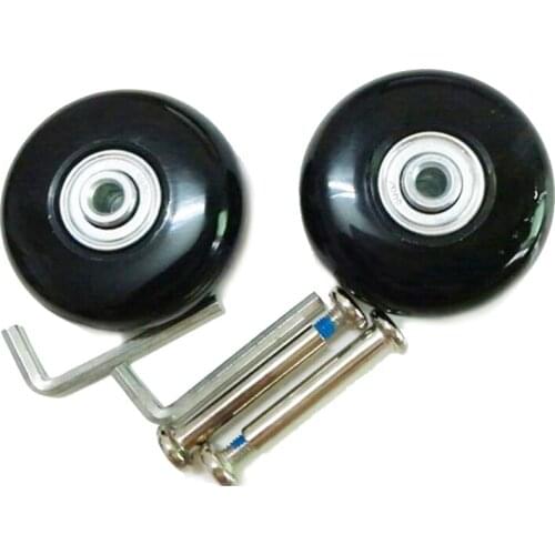 2set 55X18mm Luggage Suitcase / Inline Outdoor Skate Replacement Wheels Black