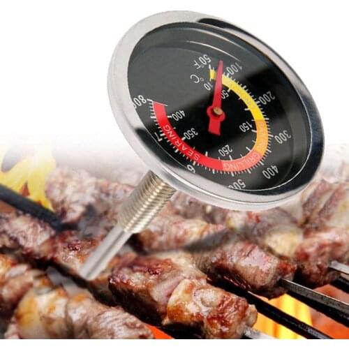 50-800 Celsius Steel BBQ Smoker Grill Thermometer Gauge Temperature Thermomer Barbecue Kitchen Bakeware H0P2