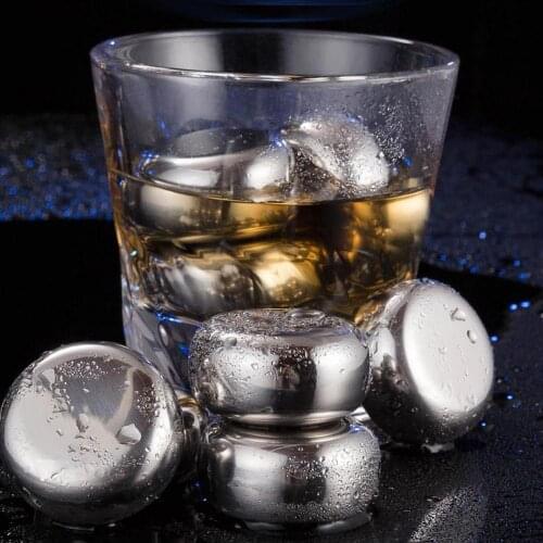 6Pcs Stainless Steel Chess Shape Ice Cubes Smooth Reusable Whiskey Wine Chilling Stones Kitchen Dining Bar Barware Bar tools