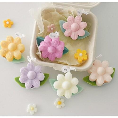 Aromatherapy cute candles Small Flower Scented Candle Birthday Gift Set Brilliant Scented Home DIY Furnishing Decoration Relax