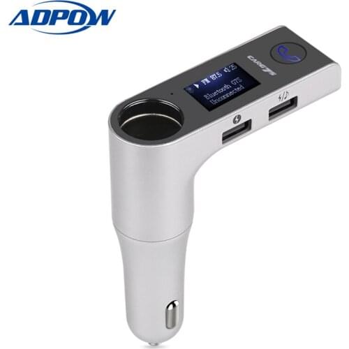 MP3 Player Car Charger FM Transmitter Aux Modulator Bluetooth Wireless Handsfree Car Kit USB Cigarette Lighter Port