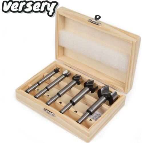 Free Shipping 5pc/sets 15/20/25/30/35mm Self Centering Hole Saw Cutter Wood Hole Drilling Tools Forstner Woodworking Drill Bits
