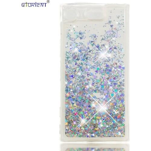 Funda For Sony Xperia XZ1 Compact Dynamic Liquid Quicksand Fitted Case G8441 G8442 Soft Silicone TPU Bumper Cover CUSORIENT Capa