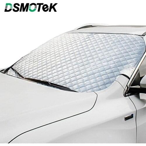 DSMOTEK Car Windshield Cover Front Windows Rain Ice Snow Protector Universal 187*95cm/147*100cm Anti Sun UV Sunshade for Car SUV