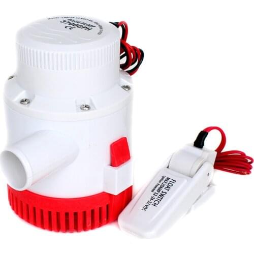 Large flow dc 12v 24v bilge pump 3700GPH electric water pump for boats submersible boat water pump with float switch 3700 gph