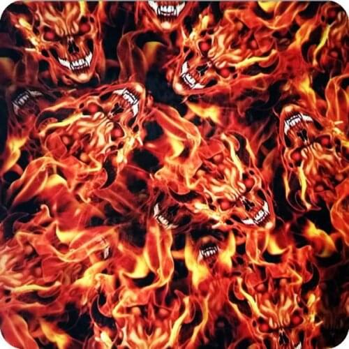 HLC-059 hydroprint film water transfer printing flames and skulls measures: width: 50cm. Length: 100cm