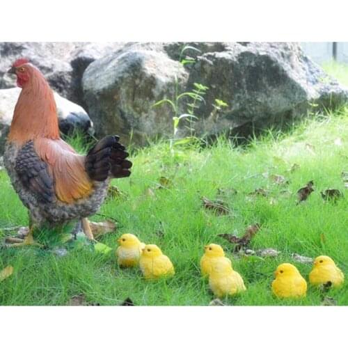 Artificial Animals Standing Chicken Ornament Creative Home Garden Decor