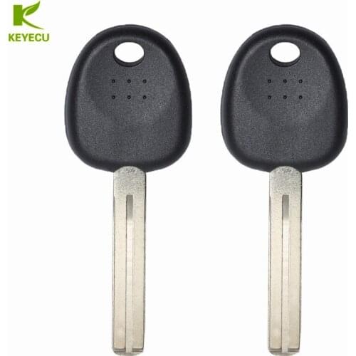 KEYECU 2PCS Replacement New Transponder Key Shell Auto Blank Key Case Cover Fit For Hyundai IX35 Verna Sonata (Only shell)