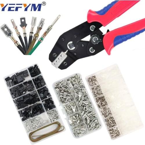 Crimp Terminals 2.8/4.8/6.3mm SM2.54 XH2.54 Insulated Male Female Wire Connector Electrical SN-48BS/48B/2549 Pliers Tools Kit