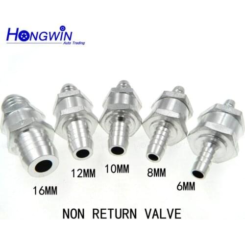 One Way 6/8/10/ 12mm 4 Size Valves Aluminium Alloy Fuel Non Return Check Valve One Way Fit Carburettor
