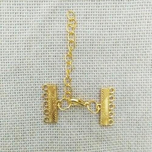 Necklace toggle buckles multilayers 5holes beads spacers lobster clasps extended extension tassel chains jump rings charms craft